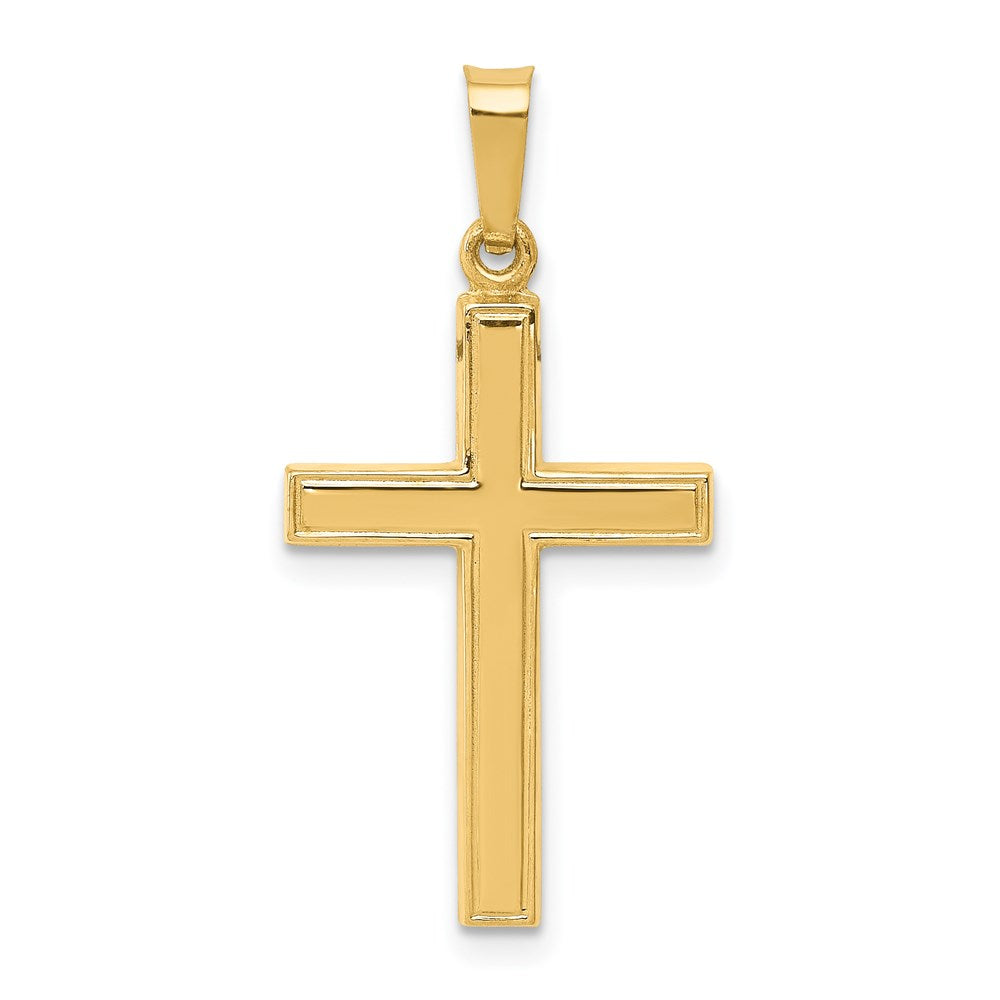 Polished;Die struck;14k Yellow gold;Flat back;Hollow