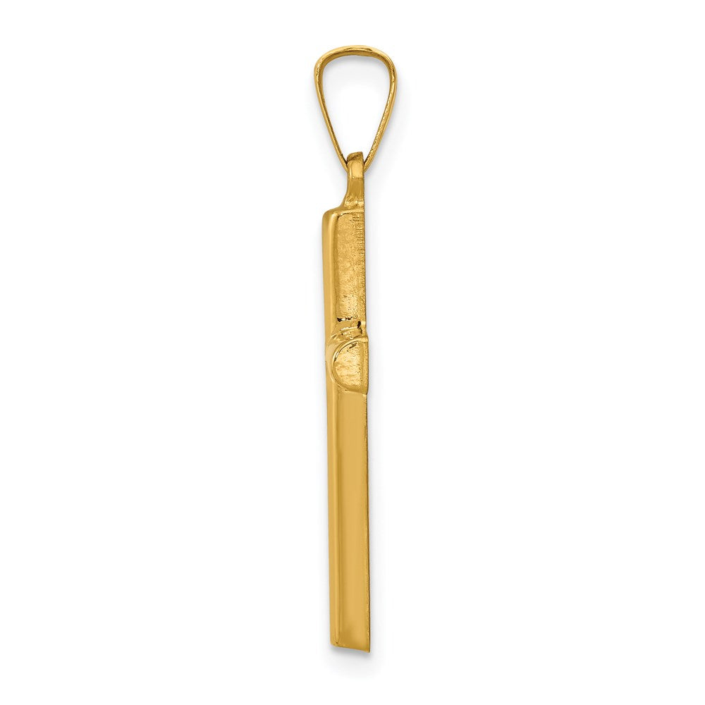 14k Hollow Cross Pendant