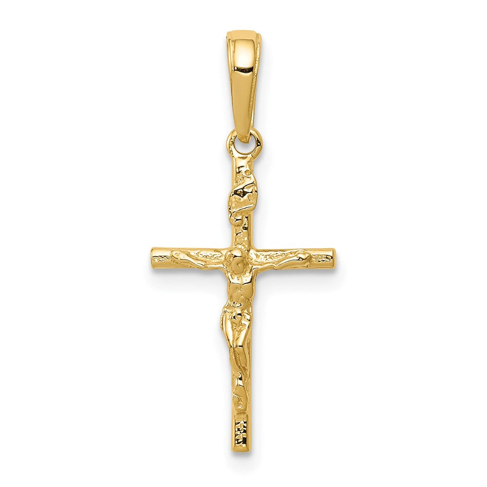 Casted;14k Yellow gold;Hollow;Textured;Textured back