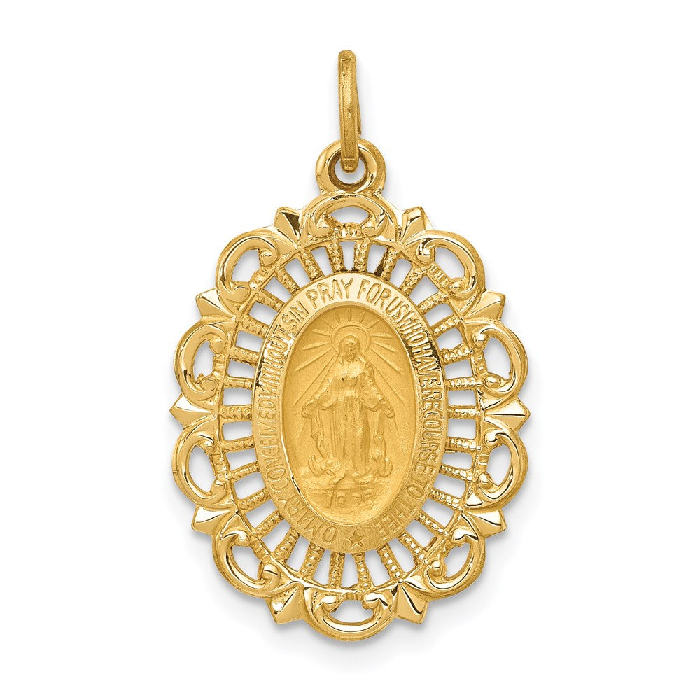 Solid;Polished;Satin;Die struck;14k Yellow gold