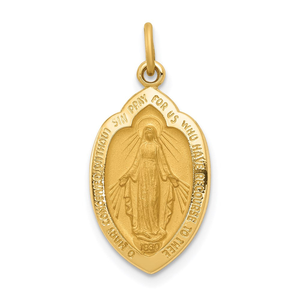 Solid;Polished;Satin;Die struck;14k Yellow gold;Not engraveable