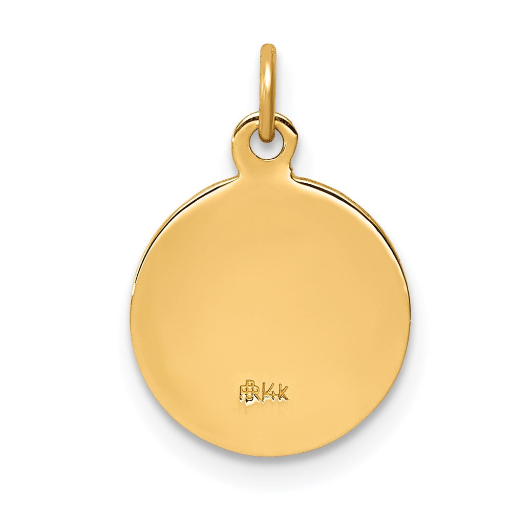 14k Polished and Satin Solid CONFIRMATION with Cross Charm