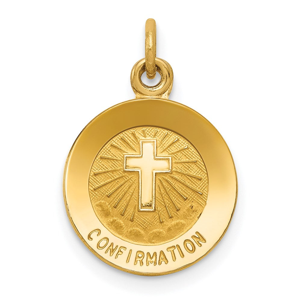 Solid;Satin;Die struck;14k Yellow gold;Flat back;Engravable;Polished back;Polished & satin