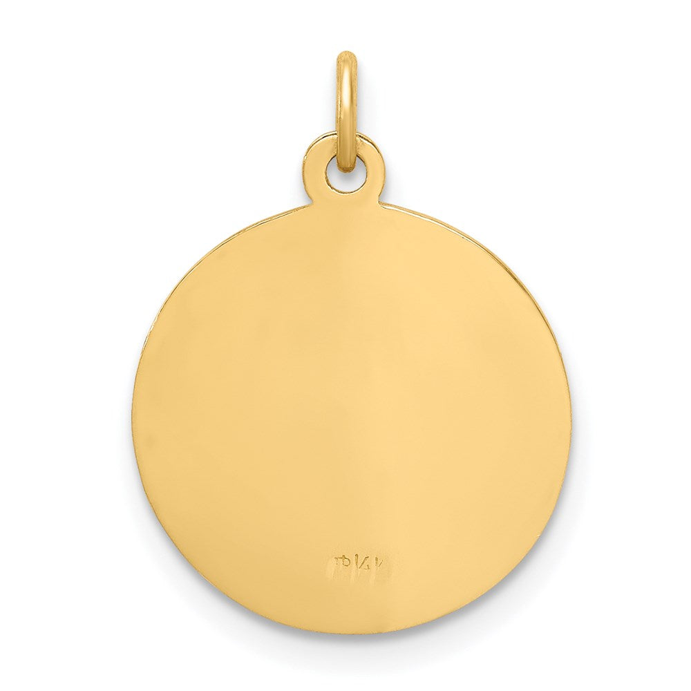 14k Polished and Satin Solid CONFIRMATION with Cross Charm