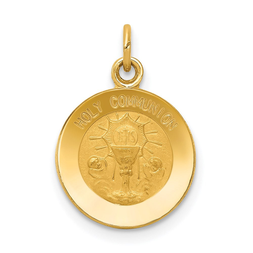 Solid;Die struck;14k Yellow gold;Engravable;Polished back;Polished & satin