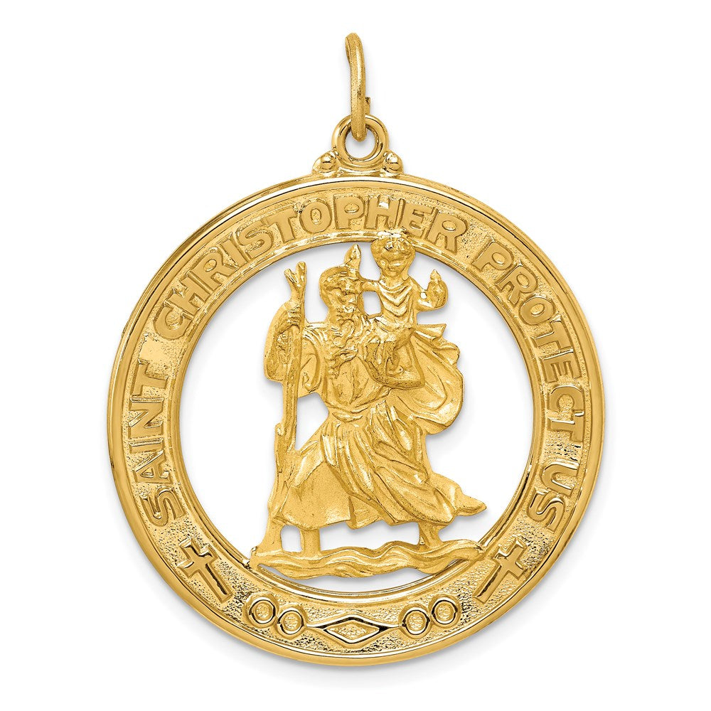 Solid;Polished;Satin;Die struck;14k Yellow gold;Polished back