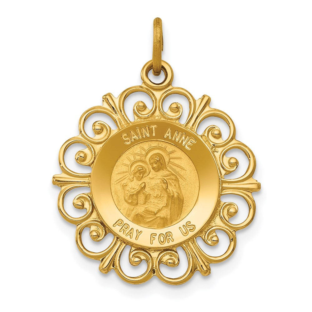 Solid;Polished;Satin;Die struck;14k Yellow gold;Flat back;Polished back;Not engraveable by QG