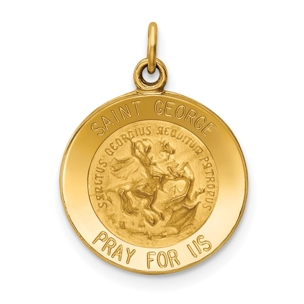 Solid;Die struck;14k Yellow gold;Engravable;Polished back;Polished & satin