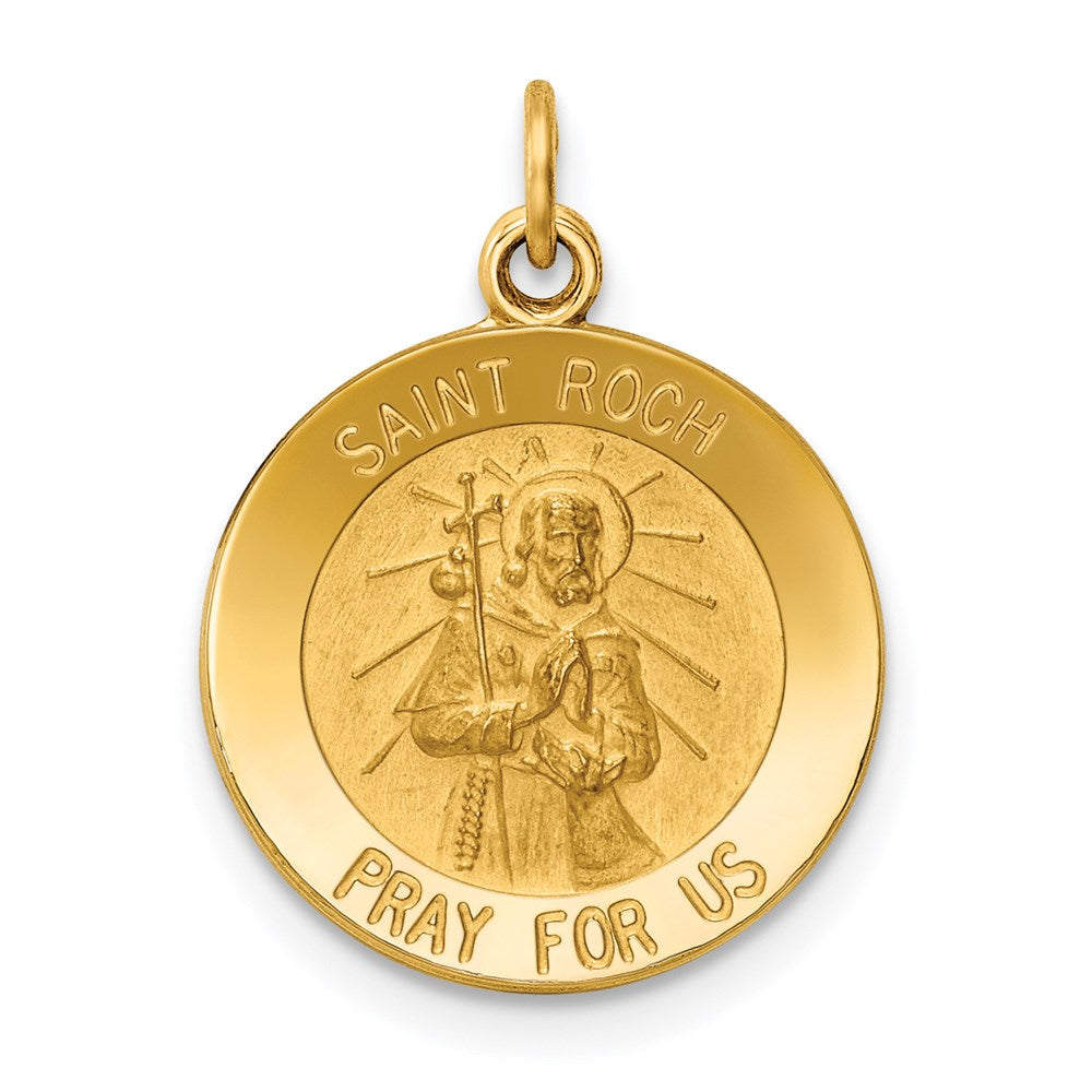 Solid;Die struck;14k Yellow gold;Engravable;Polished back;Polished & satin