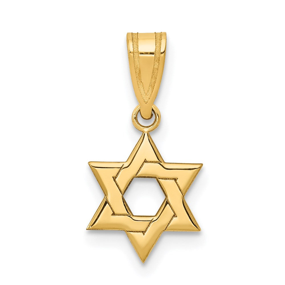 Solid;Polished;14k Yellow gold;Stamped;Flat back;Polished back