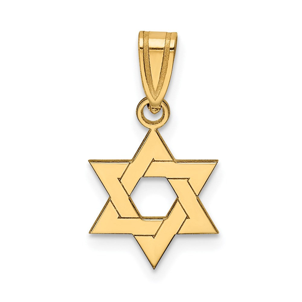 Solid;Polished;14k Yellow gold;Stamped;Flat back;Polished back