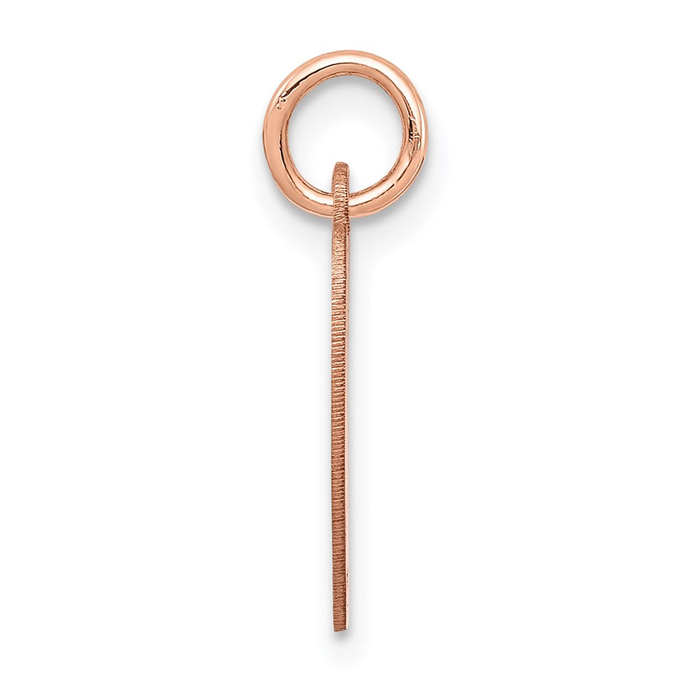 14k Rose Gold Plain .018 Gauge Engraveable Heart 15x14mm Disc Charm