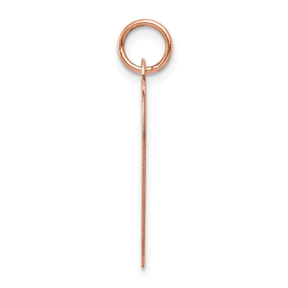 14k Rose Gold Plain .018 Gauge Engraveable Heart 24x21mm Disc Charm