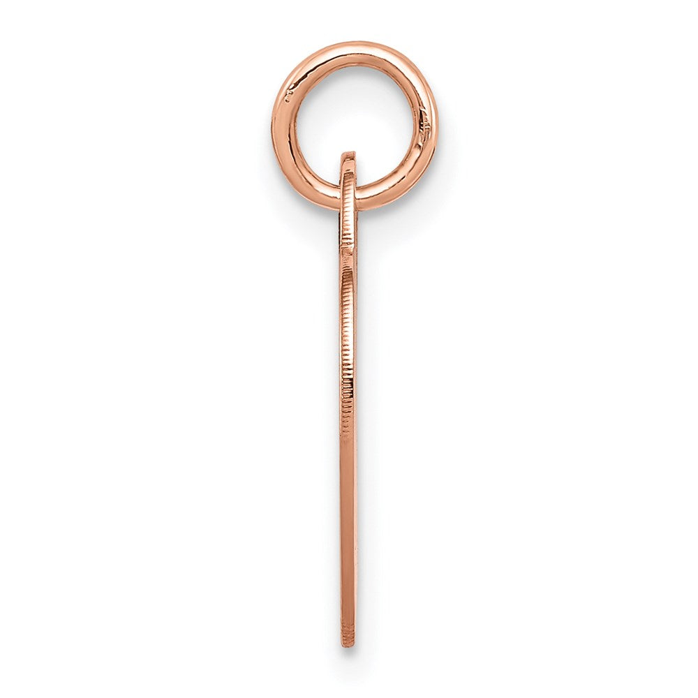 14k Rose Gold Plain .013 Gauge Medium Engraveable Heart 19x15mm Disc Charm