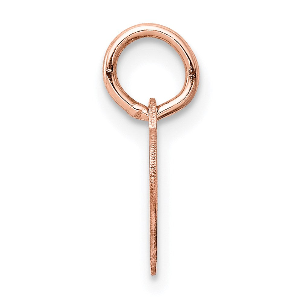 14k Rose Gold Plain .011 Gauge Engravable Heart 10mm Disc Charm