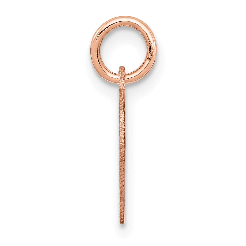 14k Rose Gold Plain .013 Gauge Engravable Heart 14x12mm Disc Charm