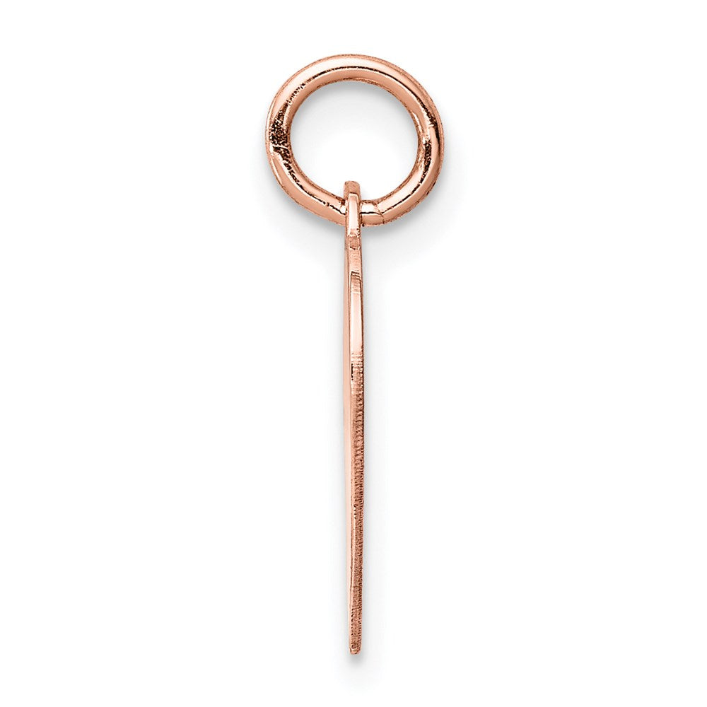 14k Rose Gold Plain .011 Gauge Engravable Heart 15x14mm Disc Charm