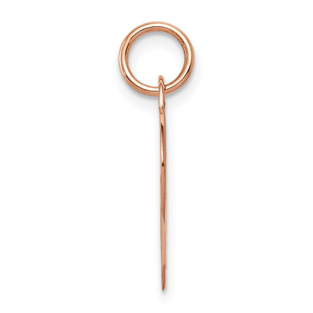 14k Rose Gold Plain .027 Gauge Engraveable Heart 18x19mm Disc Charm