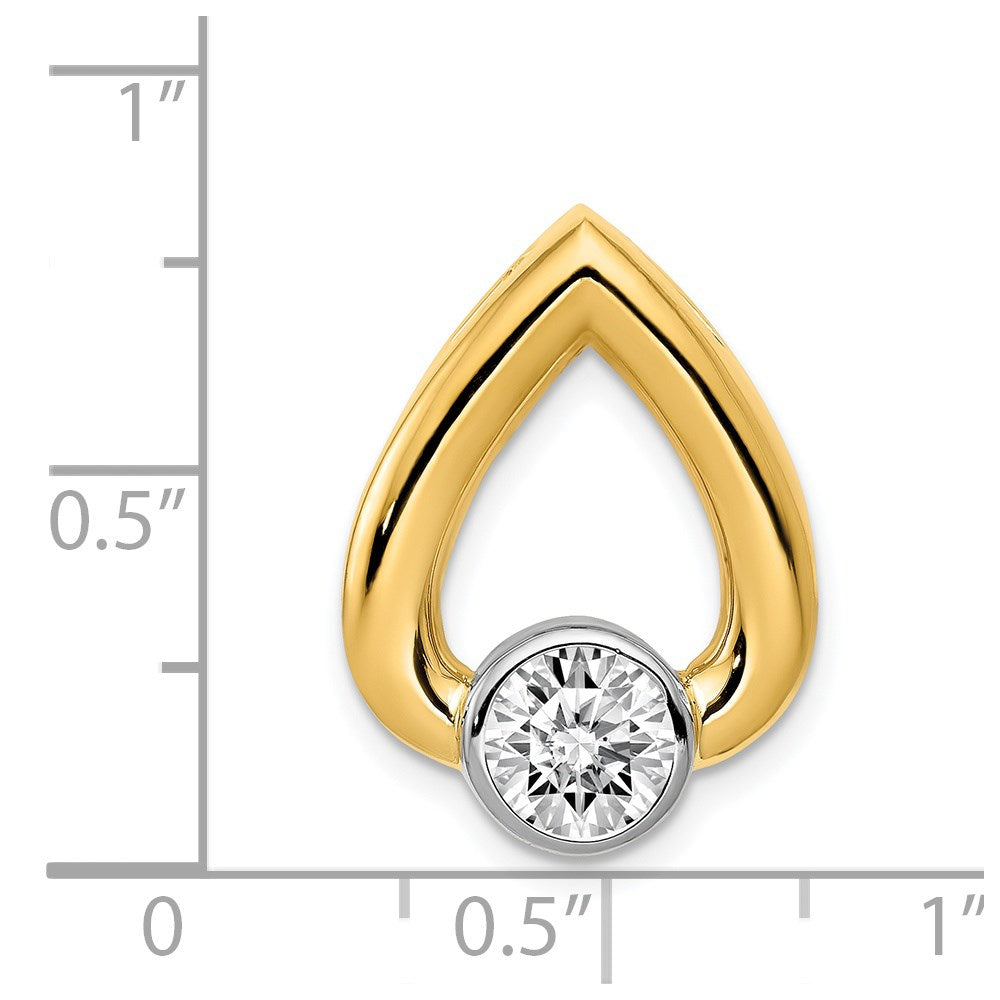 14k Holds 5.8mm Stone Teardrop Chain Slide Mounting