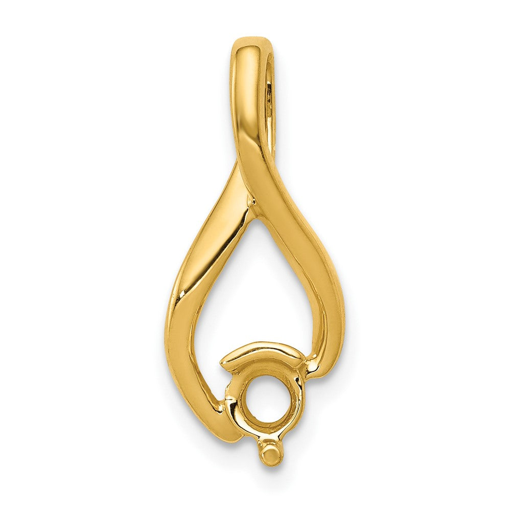 Solid;Casted;Polished;14k Yellow gold;Avail. in 18k yellow gold;Avail. in 14k white gold;Avail. in platinum;Avail. in 18k white gold;Fits up to 2mm regular;Fits up to 3mm fancy