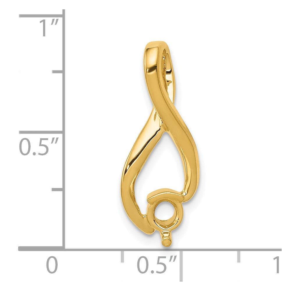 14k Holds 4.5mm Stone Fancy Slide Mounting Fits up to 2mm Regular/6mm Fancy or Reversible Omega