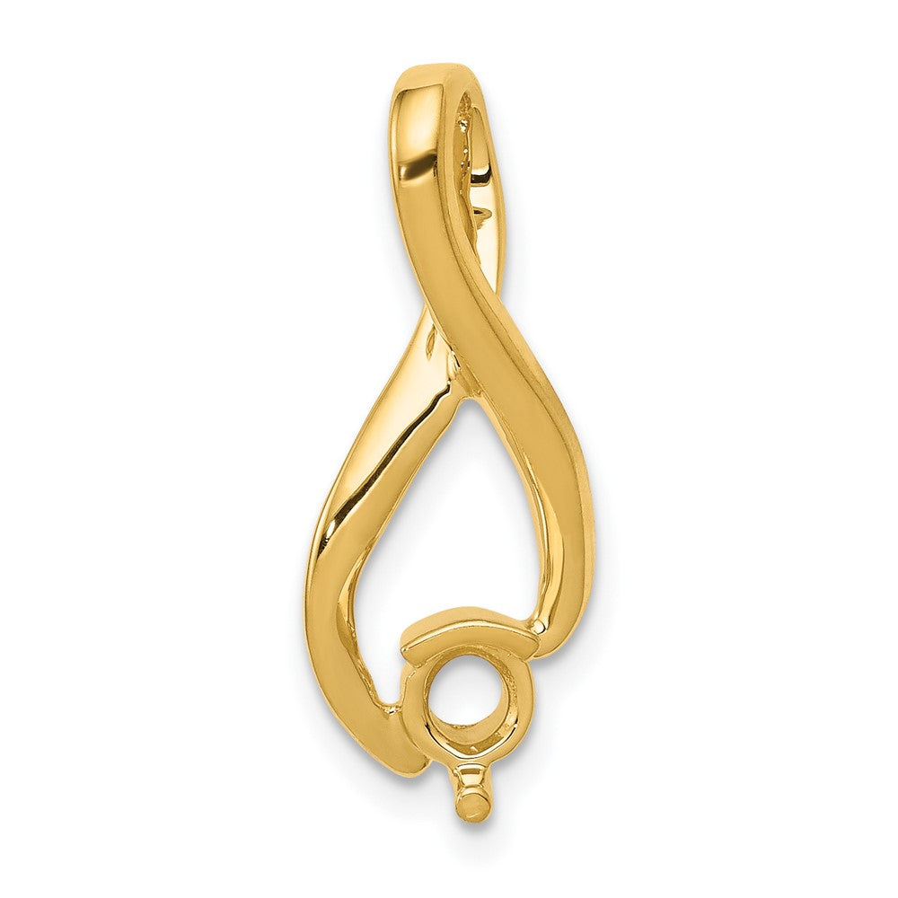 Solid;Casted;Polished;14k Yellow gold;Avail. in 18k yellow gold;Avail. in 14k white gold;Avail. in platinum;Avail. in 18k white gold;Fits up to 2mm regular;Fits up to 6mm fancy