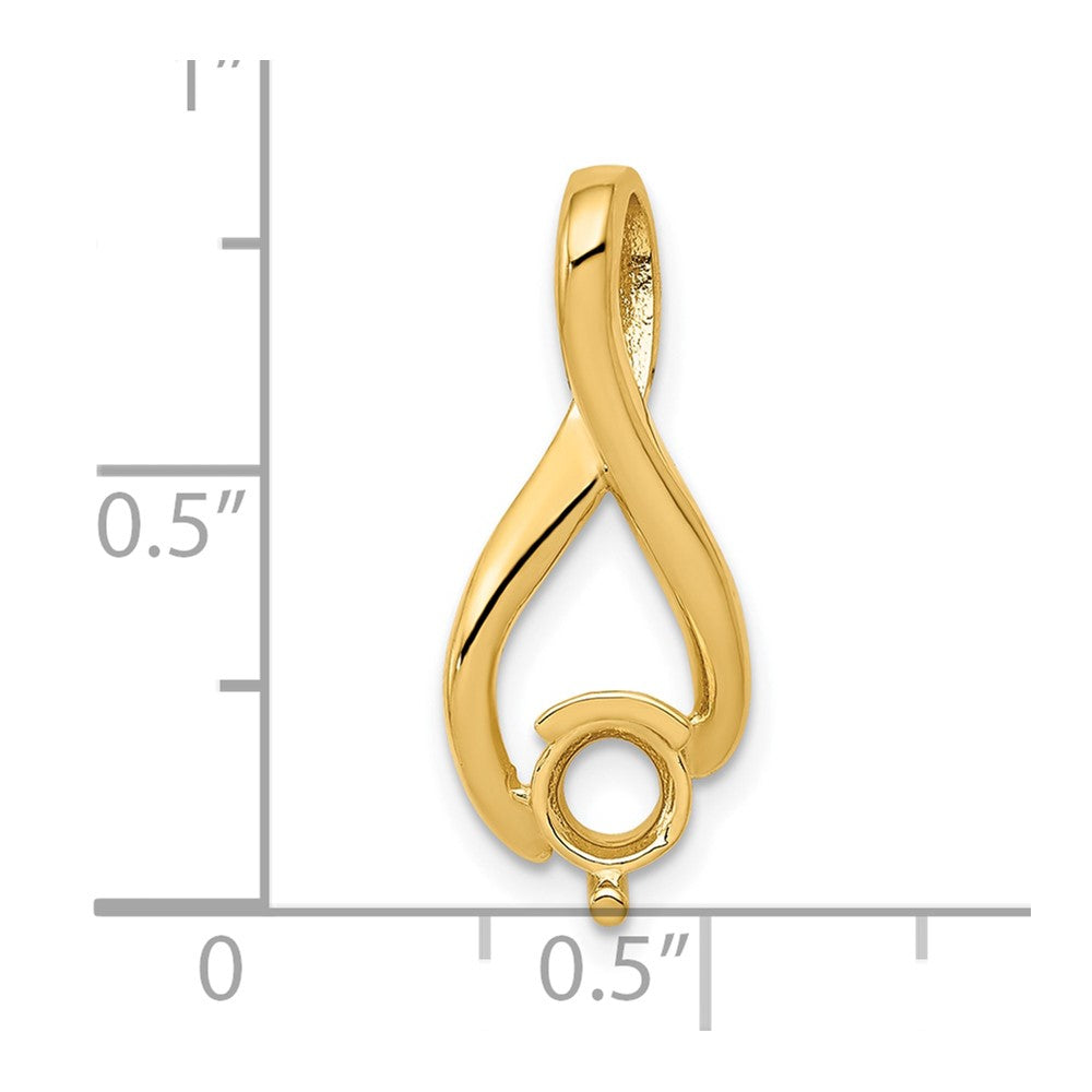 14k Holds 5mm Stone Fancy Slide Mounting Fits up to 2mm Regular/6mm Fancy or Reversible Omega