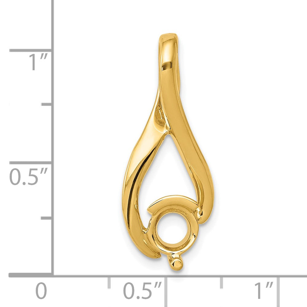 14k Holds 5.8mm Stone Fancy Slide Mounting Fits up to 2mm Regular/6mm Fancy or Reversible Omega