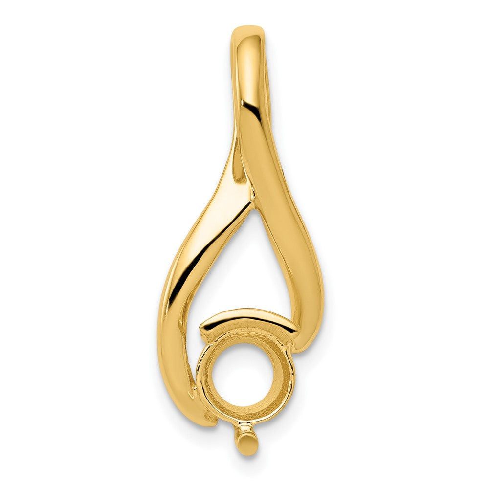 Solid;Casted;Polished;14k Yellow gold;Avail. in 18k yellow gold;Avail. in 14k white gold;Avail. in platinum;Avail. in 18k white gold;Fits up to 3mm regular;Fits up to 6mm fancy
