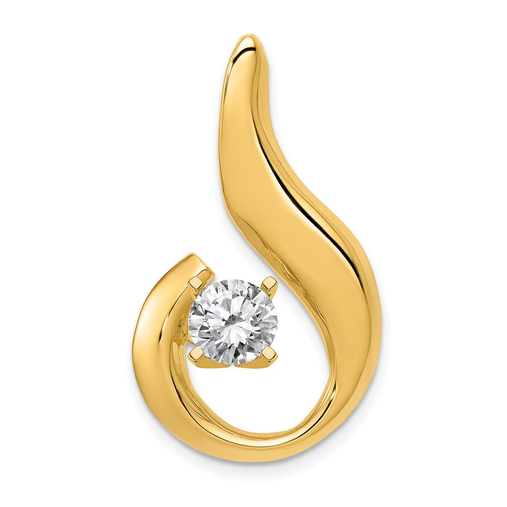 14k Fancy Peg-Set Diamond Slide Mounting Fits up to 6mm Regular/Fancy/Reversible Omega
