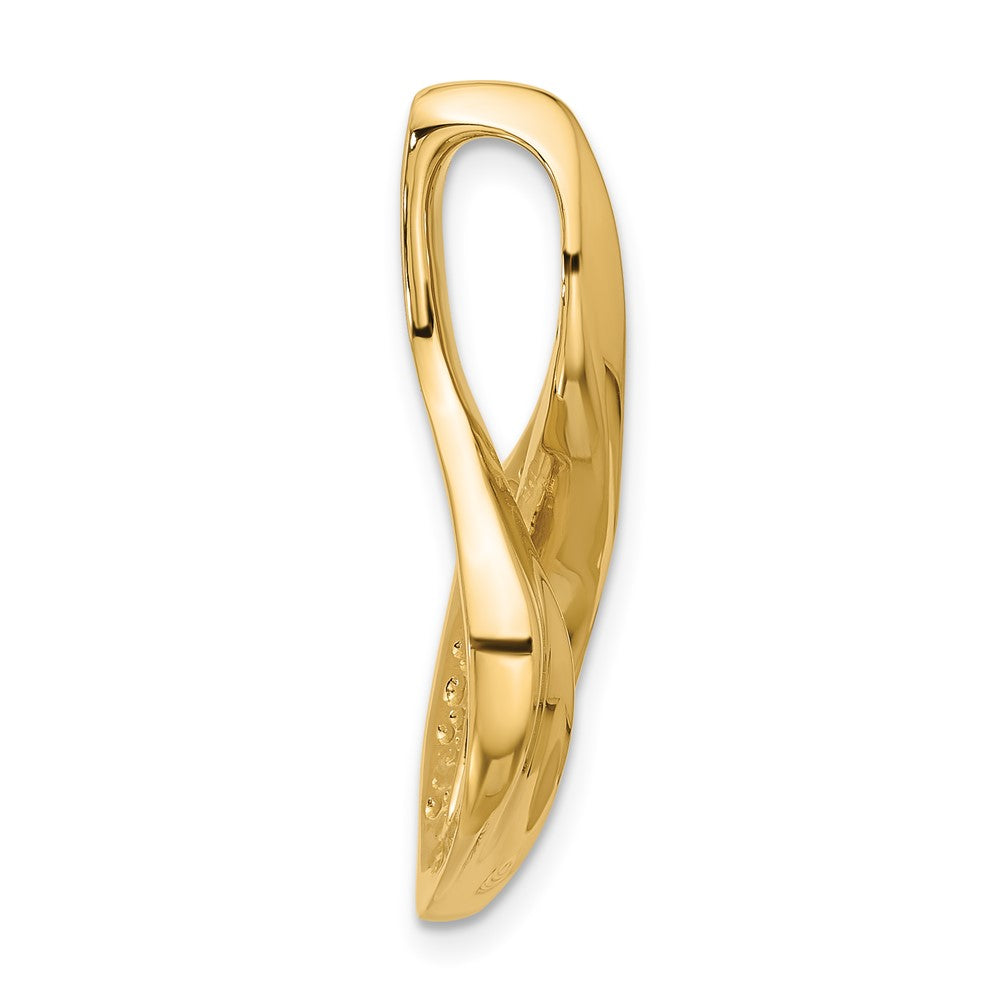 14k Peg-Set Diamond Slide Mounting Fits up to 6mm Regular/8mm Fancy or Reversible Omega