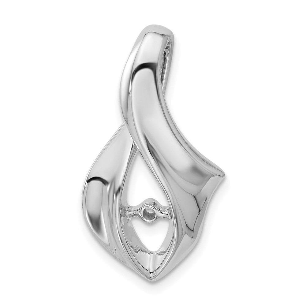 Solid;Casted;Polished;14K White gold;Avail. in 18k yellow gold;Avail. in platinum;Peg set;Avail. in 18k white gold;Fits up to 6mm regular;Fits up to 8mm fancy