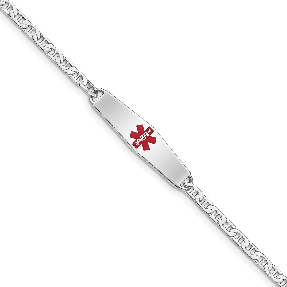 Casted;Polished;Engravable;Enamel;Lobster;Sterling silver