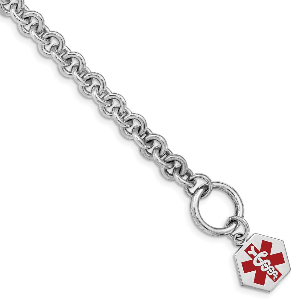 Casted;Polished;Engravable;Enamel;Sterling silver;Toggle