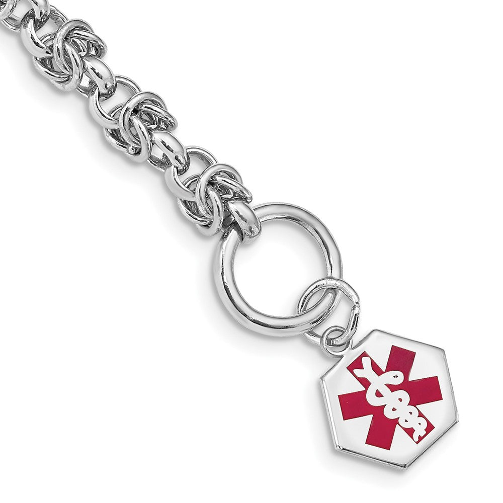 Casted;Polished;Engravable;Enamel;Sterling silver;Toggle