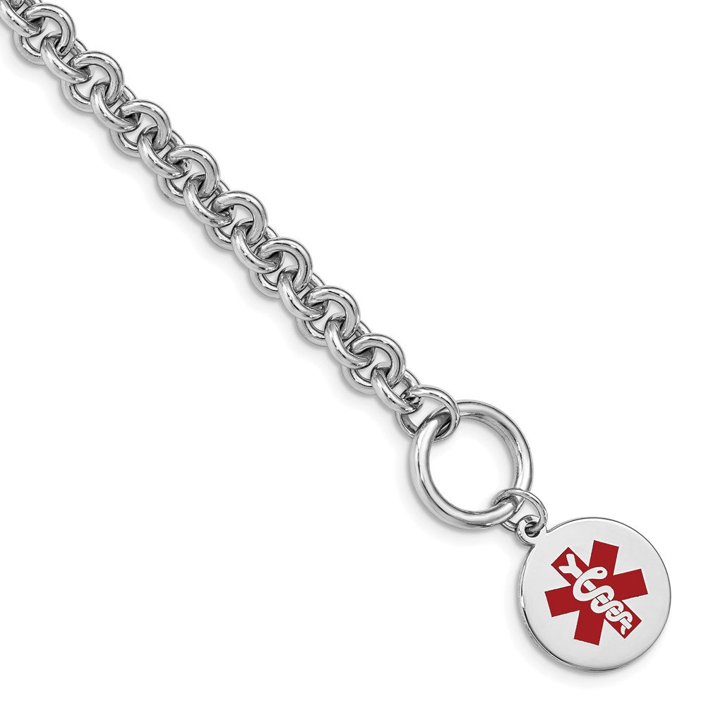 Casted;Polished;Engravable;Enamel;Sterling silver;Toggle