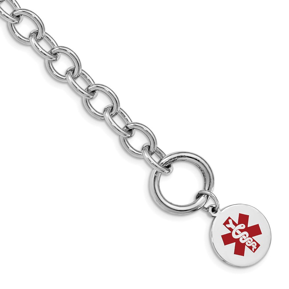 Casted;Polished;Engravable;Enamel;Sterling silver;Toggle