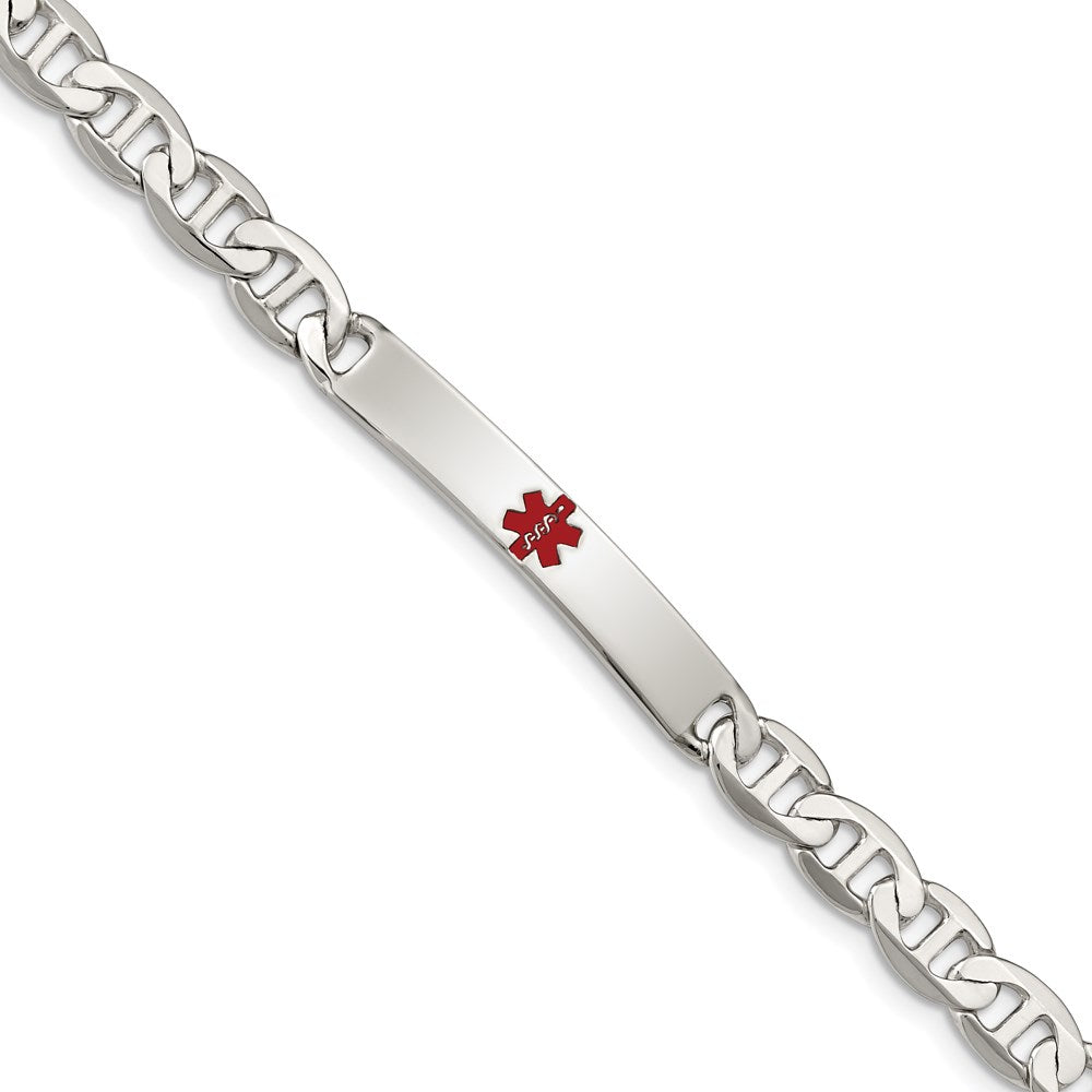 Polished;Engravable;Enamel;Lobster;Sterling silver