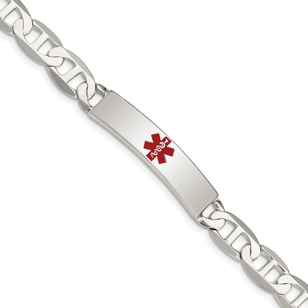 Polished;Engravable;Enamel;Lobster;Sterling silver