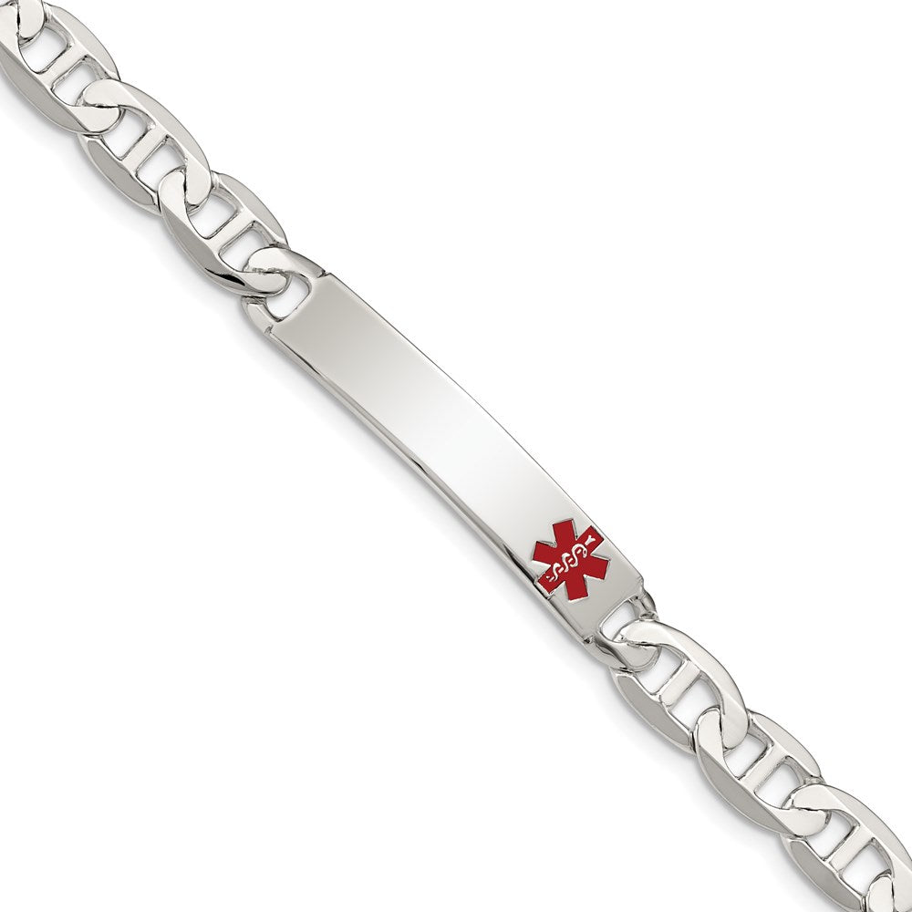 Polished;Engravable;Enamel;Lobster;Sterling silver