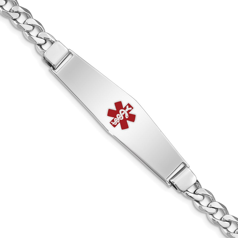 Casted;Polished;Engravable;Enamel;Lobster;Sterling silver