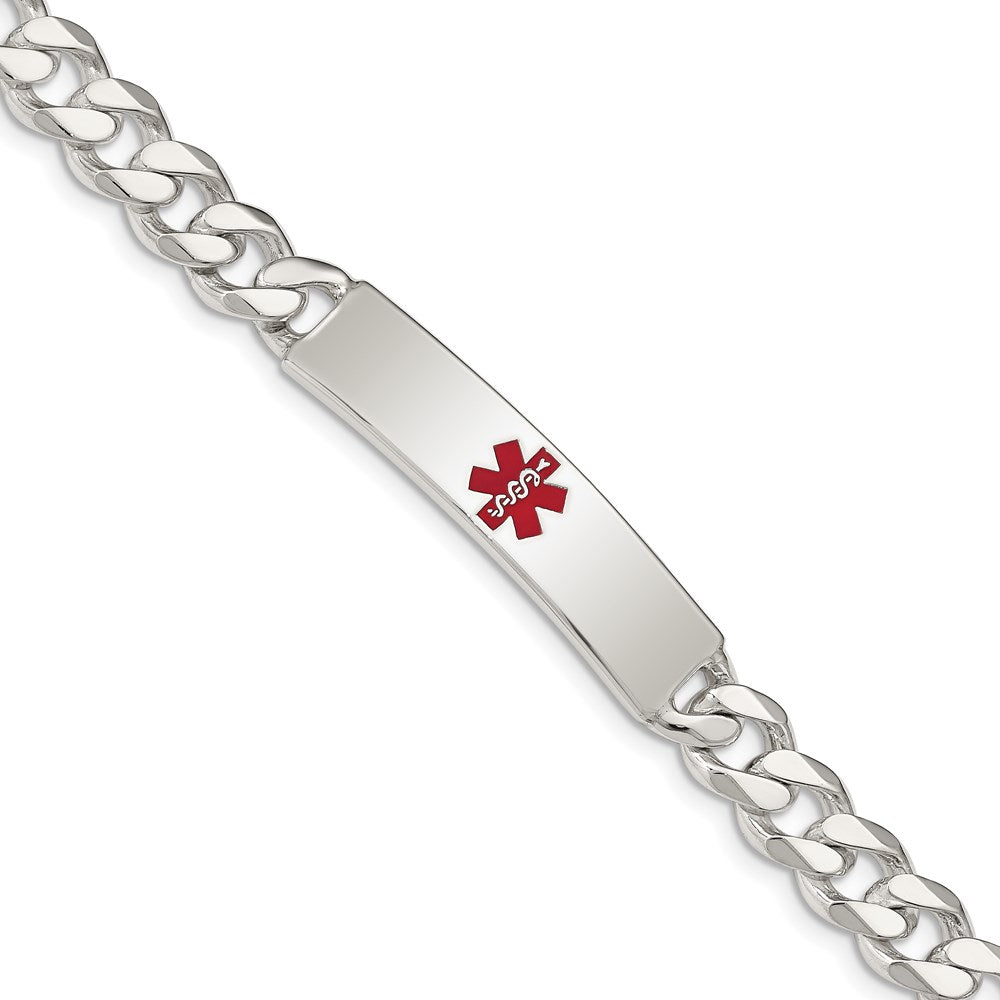 Polished;Engravable;Enamel;Lobster;Sterling silver