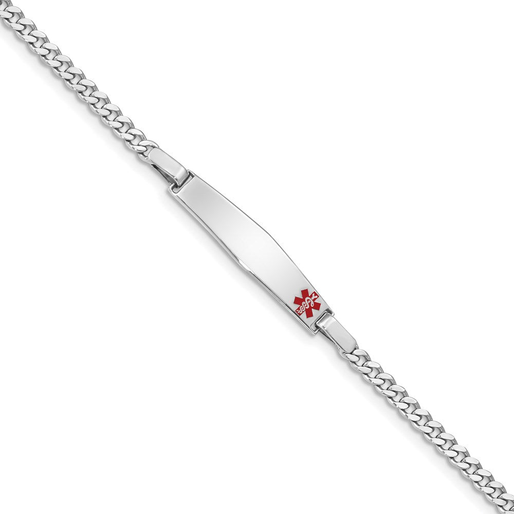 Casted;Polished;Engravable;Enamel;Lobster;Sterling silver