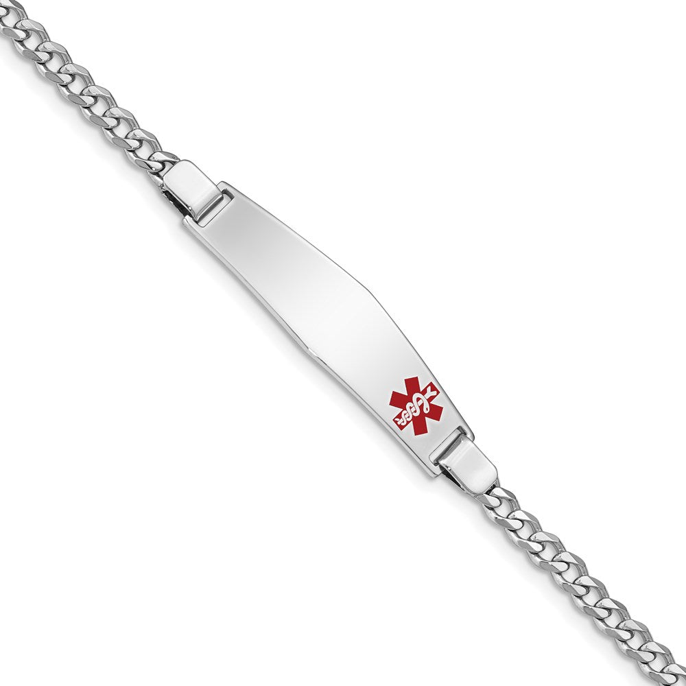 Casted;Polished;Engravable;Enamel;Lobster;Sterling silver