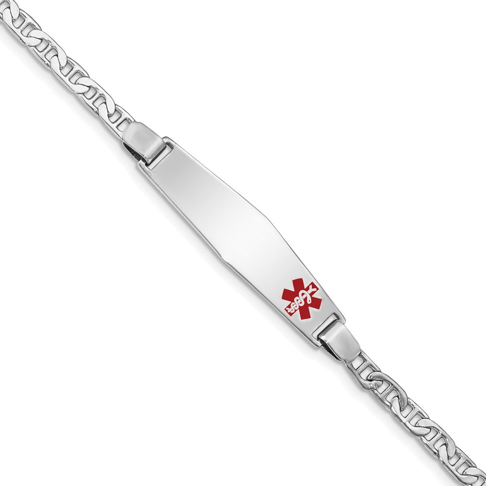 Casted;Polished;Engravable;Enamel;Lobster;Sterling silver