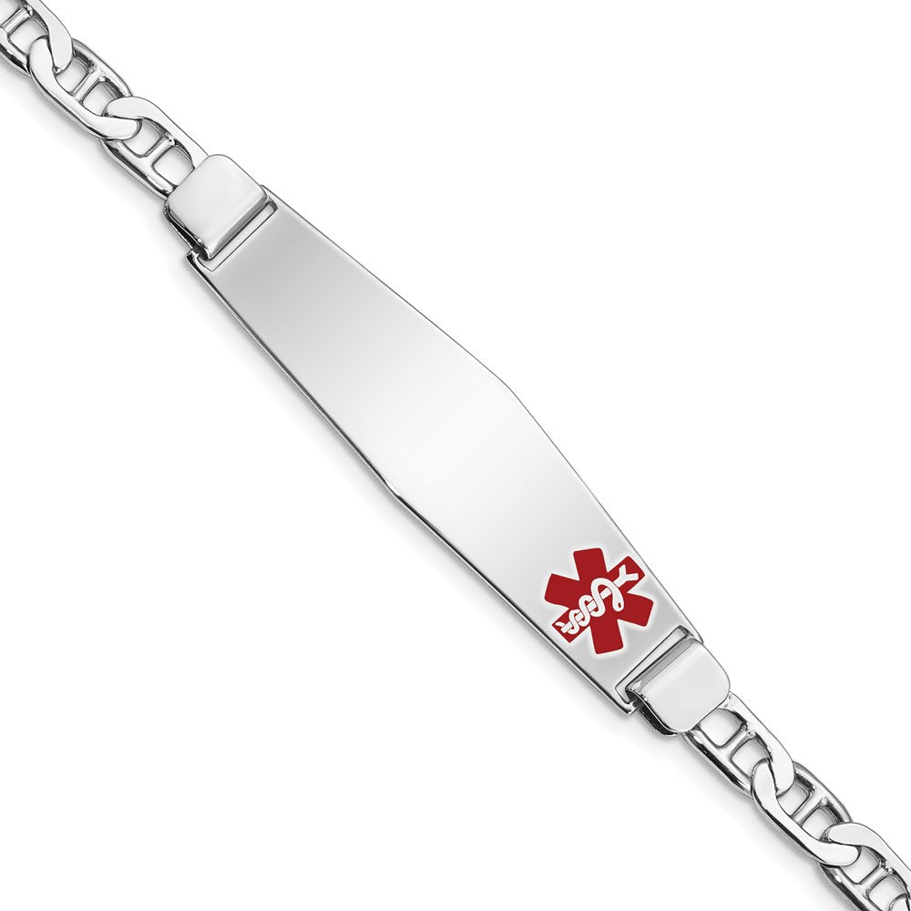 Casted;Polished;Engravable;Enamel;Lobster;Sterling silver