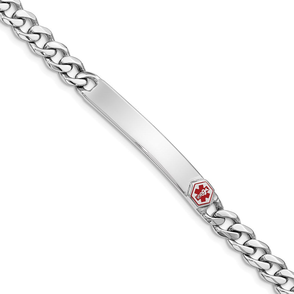 Casted;Polished;Engravable;Enamel;Lobster;Sterling silver