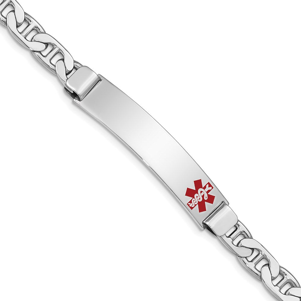 Casted;Polished;Engravable;Enamel;Lobster;Sterling silver