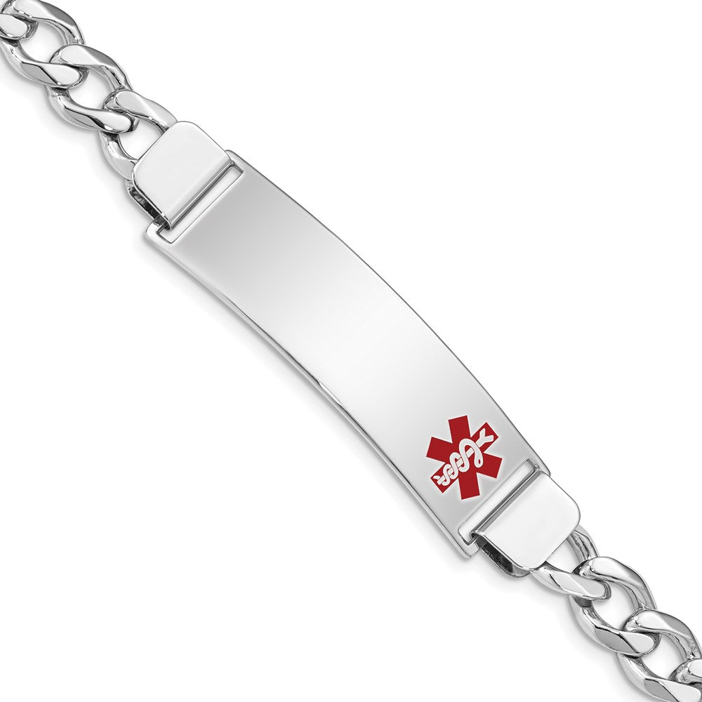 Casted;Polished;Engravable;Enamel;Lobster;Sterling silver