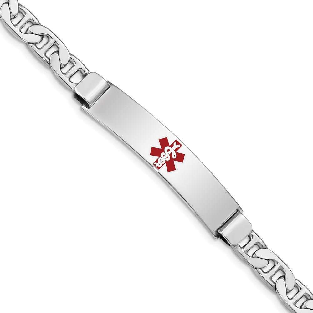 Casted;Polished;Engravable;Enamel;Lobster;Sterling silver